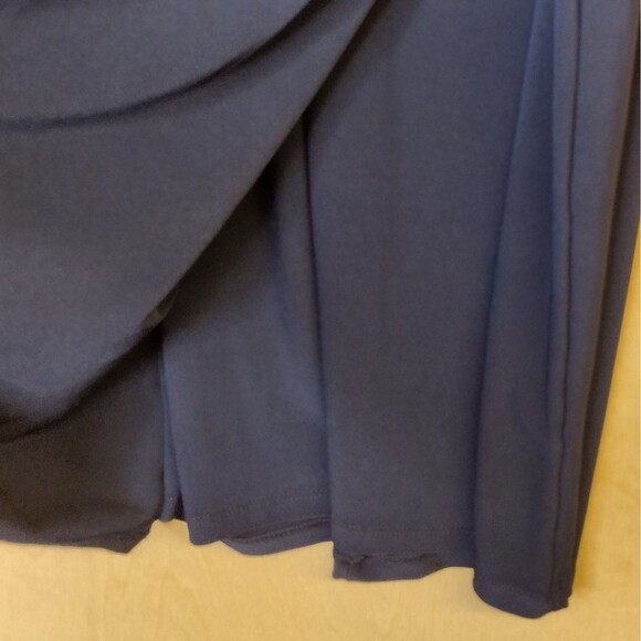 lauren ralph lauren dress Dark Navy Blue Ruched Body-con Size 4 - Picture 5 of 14